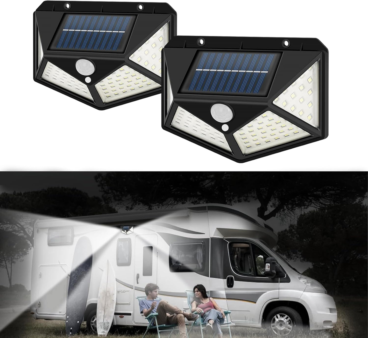 Hifor Magnetic Solar RV Porch Light (2 Pack)