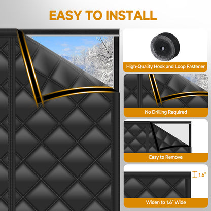 RV Thermal Door Curtain, RV Door Insulation Cover, Magnetic Thermal Insulated Door Curtain, Size 33" x 80", Thermal RV Door Covers for Inside Camper